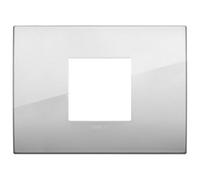 VIMAR Arke série - Cadre Classic 2 modules central Metal Argent