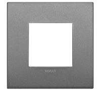VIMAR Arke série - Cadre Classic 2 modules métal ardoise mat