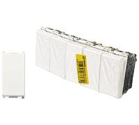 VIMAR Deviatore Plana 0T14004 Inverseur 1P 10 AX 250 V ~ 5 pièces éclairable (unité de signalisation Non fournie) Bouton remplaçable, Blanc