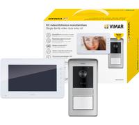 VIMAR K42910 Kit portier-vidéo en saillie contenant: portier-vidéo LCD 7" mains libres avec clavier capacitif, platine audio-vidéo RFID 1 bouton, alimentation standards EU, EK, US et AU