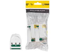 VIMAR FP00204.B Grande Prise SICURY 2P+T 16 A 250 V ~ 4 pièces, Broches orientables en Ligne ou en équipe, Standard Italien Type S17-SPB17, Blanc, 4 pezzi