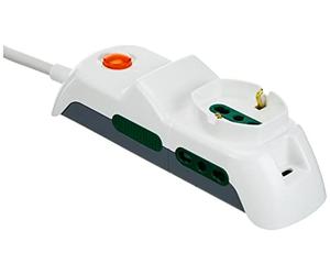 Vimar FP00515.C.B Multiprise avec 2 USB et Interrupteur Lumineux, 2 Prises sûres, 1 Prise Universelle