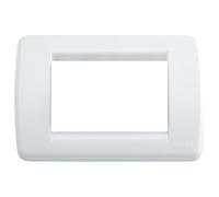 VIMAR IDEA Serie Plaque Rondo 3 modules plastique blanc brillant