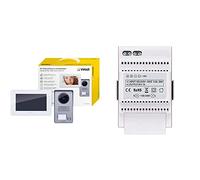 VIMAR K40910 Kit portier-Vidéo pour Pose en Saillie Comprenant: Poste vidéo de Couleur LCD 7in Mains & 40103 Alimentation pour système portier-vidéo avec Sortie 24 Vdc,Alimentation 100-240 V