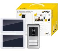 Vimar K42946 Kit portier-vidéo WiFi en saillie contenant: 2 portiers-vidéo Wi-Fi à écran tactile LCD 7" mains libres, platine audio-vidéo, 2 alimentations standards EU, EK, US et AU