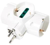 Vimar RI.00316.B Adaptateur multiple SICURY 250 V~ vertical - max 1500 W, fiche 2P+T 16 A standards allemand/français, trois prises 2P+T 16 A universelles standard italien type P40, blanc