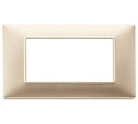 VIMAR série plat - Carte 4 Module tecnopolimero Champagne mat