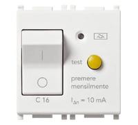 VIMAR série plat - Commutateur magnetotermico différentiel 1 pôle + N C16 10 mA plat blanc