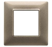 VIMAR série plat - Plaque 2 module Bronze métallisé