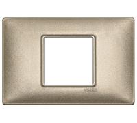 VIMAR série plat - Plaque 2 module central Bronze métallisé