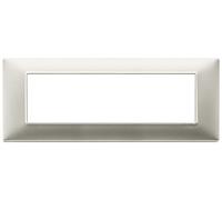 VIMAR série plat - Plaque 7 Module tecnopolimero Nickel mat