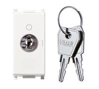 VIMAR série plat - Poussoir 2 pôles NO 16 A + llave-000 Silver