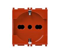 VIMAR série plat - Prise 2 Pôles + Terre 16 A universel rouge