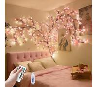 VIMAZ Guirlande lumineuse murale à DEL en forme de branche de cerisier en forme de branche de cerisier, 8 modes avec 144 DEL, télécommande, minuterie, guirlande lumineuse LED en fleurs de cerisier