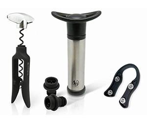 Vin Bouquet FI 003 coffret vin tire bouchon rotatif et pompe à vide accessoires ouvre bouteille manuel conservation bouchon sous vide cadeau