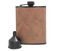 Vin Bouquet FIA 1277 Flasque Acier Inoxydable Design Bois 8 Oz Accessoires Boisson Alcool