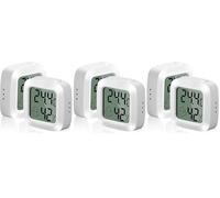 Vinabo 2 pièces Petit Thermomètre Hygromètre Intérieur Digital à Haute Précision, Indicateur Niveau de Confort pour Bureau,Chambre de bébé Vestiaire (Lot de 3)