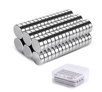 Vinabo 60PCS Petits Aimants de Frigo,6mm x 3mm, Neodyme, Mini, Puissant Punaise Métalliques pour Réfrigérateur,Images,Bricolage,Carte,Tableau Blanc,Calendrier