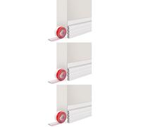 Vinabo Boudin Isolant, 100cm x 5cm - Bas de Porte Anti-Courant d'Air & Étanchéité, Adhésif - Isolation et Protection Sonore pour Porte d'Entree (Blanc) (Lot de 3)