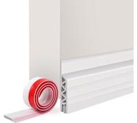Vinabo Boudin Isolant, 100cm x 5cm - Bas de Porte Anti-Courant d'Air & Étanchéité, Adhésif - Isolation et Protection Sonore pour Porte d'Entree (Blanc) (Lot de 5)
