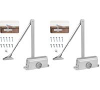 Vinabo Ferme-Porte Automatique Hydraulique en Alliage d'Aluminium, Groom Fermeture Porte à Ressort Réglable pour Porte de 15-45kg, Usage Commercial et Résidentiel (Lot de 2)