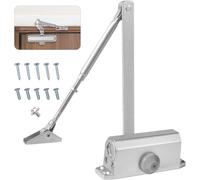 Vinabo Ferme-Porte Automatique Hydraulique en Alliage d'Aluminium, Groom Fermeture Porte à Ressort Réglable pour Porte de 15-45kg, Usage Commercial et Résidentiel (Lot de 5)