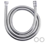 Vinabo Flexible de Douche 1.5M, Tuyau de Douche Inox G1/2 Argenté
