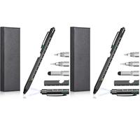 Vinabo Idee Cadeau Noel Homme Original Utile, Multifonction 9 en 1 Stylo, pour Papa, pour Anniversaire, Fete des Peres (Lot de 2)