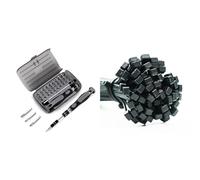 Vinabo Jeu Tournevis de Précision 32 en 1- Mini Set Tournevis Magnétique Bricolage Electronique & ERKO 100 pièces d'attaches de câble professionnelles 100 x 2,5 mm Poignée d'attache de câble