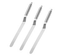 Vinabo Lot de 12 Spatules de Cuisine, Spatules à Glaçage Coudées en Acier Inoxydable, Spatule Sucrée Pour Glaçage de Gâteaux, Cupcakes et Gâteaux, Chef Décorant Des Gâteaux Spatule Pour Glaçage
