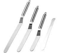 Vinabo Lot de 20 Spatules de Cuisine, Spatules à Glaçage Coudées en Acier Inoxydable, Spatule Sucrée Pour Glaçage de Gâteaux, Cupcakes et Gâteaux, Chef Décorant Des Gâteaux Spatule Pour Glaçage