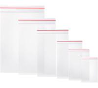 Vinabo Lot de 3000 Plastique Transparent, Sacs à Fermeture, Plastiques Sacs en Plastiques Transparents Refermables, épaisseur 80 μm - 100×6 Sachets (6 Tailles)