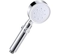 Vinabo Pommeau de Douche Haute Pression, Pommeau de Douche Économie d'eau 5 Modes Réglable,Poire de Douche Salle de Bain avec Arret, Pomme de Douche Haute Pression (Lot de 5)