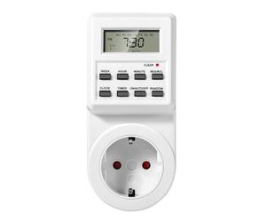 Vinabo Programmateur Prise Electrique et Digitale, Prise Programmable à Cycle Alternatif et répétitif, Prise Minuteur Compte à Rebours, Prise Minuteur Programmable with LCD, Économiser Électricité