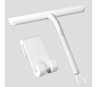 Vinabo Raclette Douche, Raclette de Douche Nettoyage sans Traces pour Porte | en Verre,Raclette Salle de Bain avec Support-21cm Blanc,Raclette Silicone pour Porte de Douche,Vitre de Voiture,Miroir etc