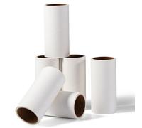 Vinabo Rouleau Adhésif Vêtement Recharges 6 Rouleaux, 360 Feuilles | Très Collant, Recharge Brosse Anti Poils Animaux, Pour Vêtements, Lit, Tapis, Poils d'Animaux Chats/Chiens