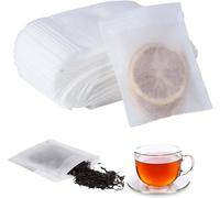 Vinabo Sachet Filtre à Thé Jetable 400 Pièces - Non-Tissé Alimentaire 7x9 cm avec Cordon - Infuseur à Usage Unique pour Thé en Feuilles, Épices, Herbes, Tisanes et Café (Lot de 5)