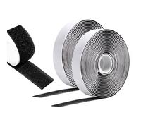 Vinabo Scratch Autocollant Double Face 5 M X 20 MM, Hook Loop Rubans Ruban AdhéSif Puissant à Crochets Et Boucles pour La Couture (Noir)