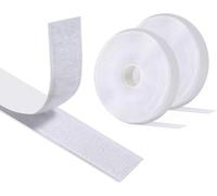 Vinabo Scratch Autocollant Double Face 8 M X 20 MM, Hook Loop Rubans Ruban AdhéSif Puissant à Crochets Et Boucles pour La Couture (Blanc) (Lot de 5)