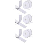Vinabo Scratch Autocollant Double Face 8 M X 20 MM, Hook Loop Rubans Ruban AdhéSif Puissant à Crochets Et Boucles pour La Couture (Blanc) (Lot de 3)