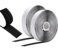 Vinabo Scratch Autocollant Double Face 8 M X 20 MM, Hook Loop Rubans Ruban AdhéSif Puissant à Crochets Et Boucles pour La Couture (Noir) (Lot de 5)