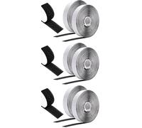 Vinabo Scratch Autocollant Double Face 8 M X 20 MM, Hook Loop Rubans Ruban AdhéSif Puissant à Crochets Et Boucles pour La Couture (Noir) (Lot de 3)