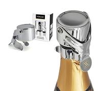 VINAK - Bouchon Champagne Inox | Fermeture Hermétique | Compatible Mousseux Cava | Conservation Gaz | Design Chromé