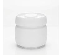 VINATO 0,4L Boite a Cafe Hermetique, Récipient sous Vide en Acier Inoxydable, Boite Conservation a Cafe Moulu, Récipient pour Sucre, Cacao et Thé (Blanche)