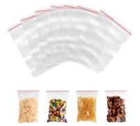VINATO 100 Sachets de Rangement Transparents 10×15cm avec Fermeture Zip, Petits Sacs Refermables pour Organiser Bijoux, Fournitures de Bureau, Pièces Détachées, Résistants et Polyvalents