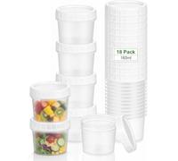 VINATO 18Pcs Boîtes Alimentaires Hermétiques, 160ML Boîte Plastique Congelation Alimentaire Boîte De Conservation Alimentaire Empilable Boîtes Congelation Alimentaire avec Couvercle