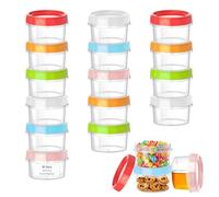 VINATO 18Pcs Boîtes Alimentaires Plastiques, 120ml Boîte Plastique Alimentaire Avec Couvercle, Set De Conservation, Boîte De Conservation Alimentaire, Empilable