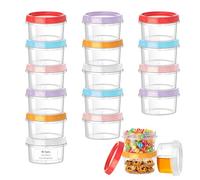VINATO 18Pcs Boîtes Alimentaires Plastiques, 250ml Boîte Plastique Alimentaire Avec Couvercle, Set De Conservation, Boîte De Conservation Alimentaire, Empilable