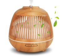 Vinato 550ml Diffuseur d'Huiles Essentielles, Diffuseur d'Aromathérapie Ultrasonique avec 7 Couleurs LED, Fonction Arrêt Automatique,Humidificateur Diffuseur Parfumé pour pour Maison Bureau Chambre