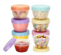 VINATO 6 Pièces Petite Boite Plastique, Mini Récipients Hermétiques 120ml, Boîtes de Conservation Alimentaire Sans BPA, Boîte Alimentaires - Pour Sauces, Épices & Snacks